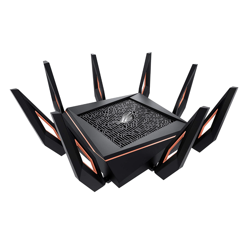 ASUS ROG Rapture WiFi 6 Wireless Gaming Router (GT-AX11000) - Tri-Band 10 Gigabit, 1.8GHz Quad-Core CPU, WTFast, 2.5G Port, AiMesh Compatible, Included Lifetime Internet Security, AURA RGB